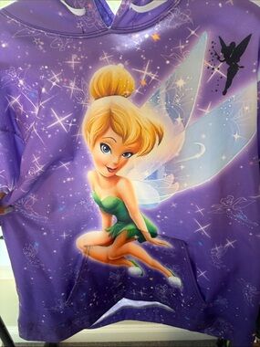 Disney Purple Tinker Bell Kids Pajama Top with Hood
